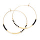 Japanese Seed Bead Hoops- multiple colorways: Chocolate