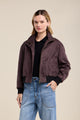Quincy Mock Neck Jacket Mole