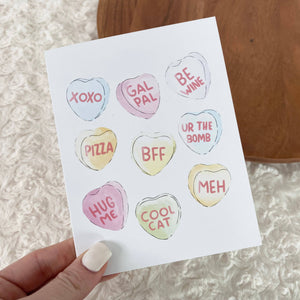 Galentine Card - Candy Hearts