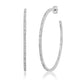 Extra Large Pave Hoops: Silver