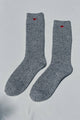 Embroidered Snow Socks: COOKIES AND CREAM + HEART