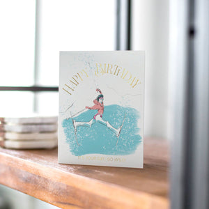 Ski Babe Birthday Greeting Card