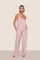 Gisele Printed Cami Pant PJ Set Duo Stripe Holly Red