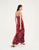 Santeria Maxi Dress Crimson Devore