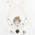 Five Graces  Necklace in Black Gold
