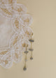 Raw Gemstone Chain Drop Earring - Rainbow Moonstone
