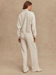 The Wide Leg Pant 30" Ivory Marl