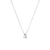 Modern see the light faceted teardrop necklace: Sterling Silver
