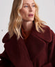 Vermont Sherpa Wrap Coat Red Chocolate