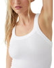Ribbed Seamless Tank in White