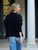 Montecito Crew Neck Cardigan Marine