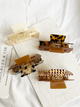 4" Acetate Tortoise Hair Claw, Hair Clips - BETTY ACETATE-CB: Chess/Bronze