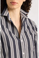 Waverly NYC Button-Up Shirt Black Tan Multi Stripes