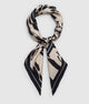 York Scarf Leopard Pearl White