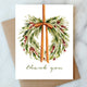 Autumn Wreath Fall Thank You Greeting Card | Thank You Card