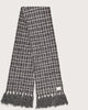 Lindsey Check Knit Scarf Charcoal