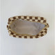 Checkered Pattern Make Up Bags : BLACK CHECKERED