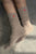 Embroidered Snow Socks: TAN + HEART