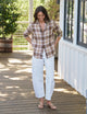 Eileen Relaxed Button-Up Shirt Brown Plaid