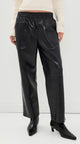 Billy Pant Black Recycled Leather