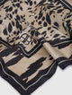 York Scarf Leopard Pearl White