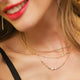 Tennis Necklace: Gold