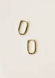 Large Rectangle Hoop Earring Gold