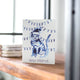 Indigo Meowy Christmas Greeting Card: Single Card