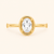 Gold Ring - Bezel Glow - White CZ: 8