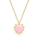 Gemstone Heart Necklace: White / Moonstone
