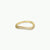 Gold Rings - Pave Wave - Champagne CZ: 9