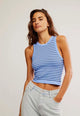 You're Up Stripe Cami in Blue Navy