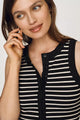 Caralyn Tank Anthracite Stripe