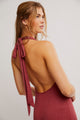 Alix Halter Midi in Red Pearl