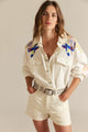 Take Flight Embroidered Snow Bell Combo Shirt