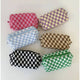 Checkered Pattern Make Up Bags : BLACK CHECKERED