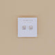Round CZ - Clear - Gold Earrings