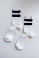 Her Varsity Socks White Black