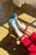 Color Block Girlfriend Socks Blue Red