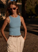 Ellison Crop Wide Leg 24" Birch Marl