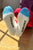 Color Block Girlfriend Socks Blue Red