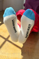 Color Block Girlfriend Socks Blue Red