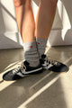 Embroidered Snow Socks: COOKIES AND CREAM + HEART