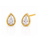 Bezel Tear Shaped Post : Gold
