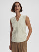 Kay Cable Knit Vest in Snow White