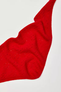 Essential Triangle Scarf Red