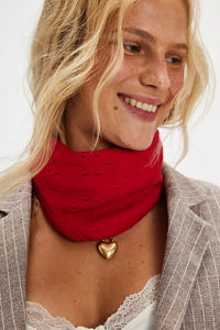 Essential Triangle Scarf Red