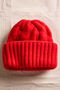 Coast Line Beanie Bright Red