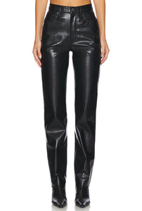 90's Pinch Waist Long in Leather Detox (Black)