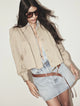 Everly Shirred Crop Jacket Catalina